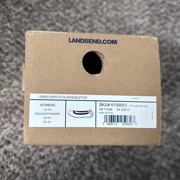 Lands' End WOMEN'S COMFORT SLIP ON LEATHER BALLET FLATS US Size 8.5 - Picture 11 of 11